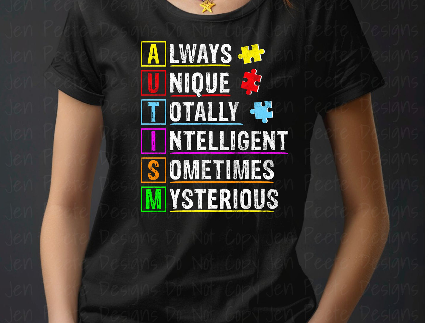 Autism Stacked Graphic T-Shirt