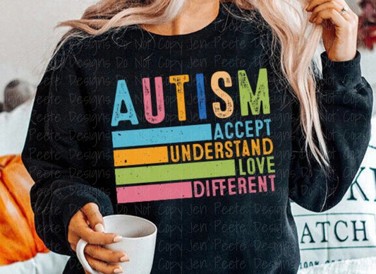 Autism: Accept, Understand, Different Graphic T-Shirt