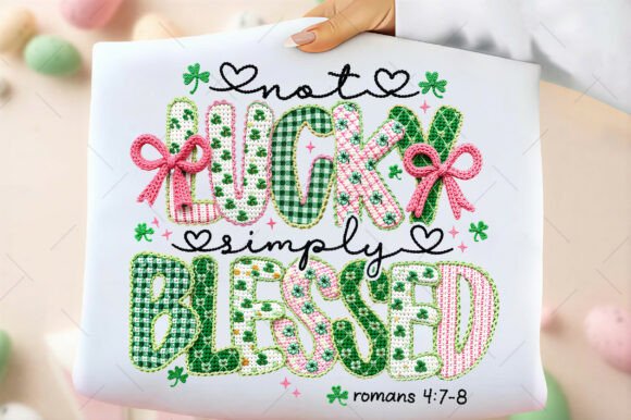 Not Lucky Simply Blessed Graphic T-Shirt